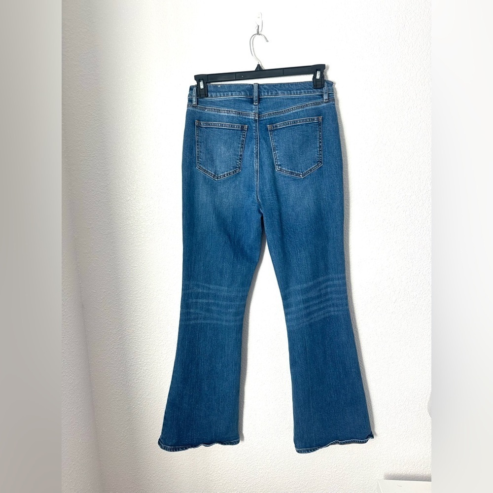 Ann Taylor Flare Jeans Women’s 8 Blue High Rise Pants - Picture 2 of 8
